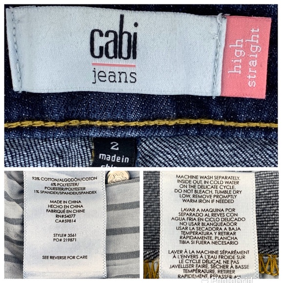 Cabi Clothing Authentic High Straight Dark Wash Distressed Jeans, #3561, 2 - Picture 16 of 16